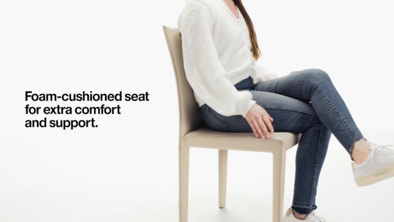 Play Folio Viola Top-Grain Leather Dining Chair - video 1 of 1