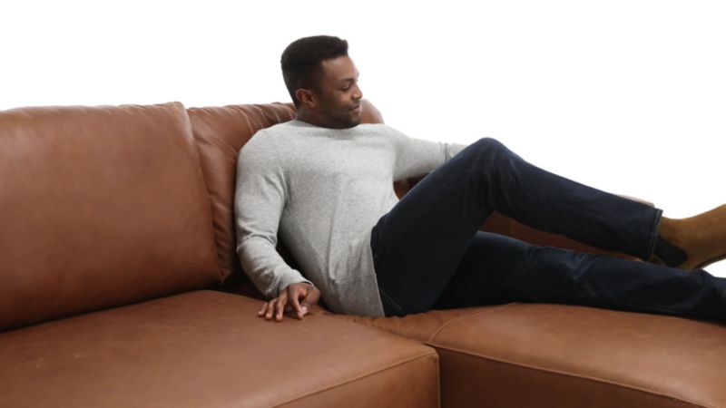 Play Gather Deep Leather 2-Piece Sectional Sofa - video 4 of 4