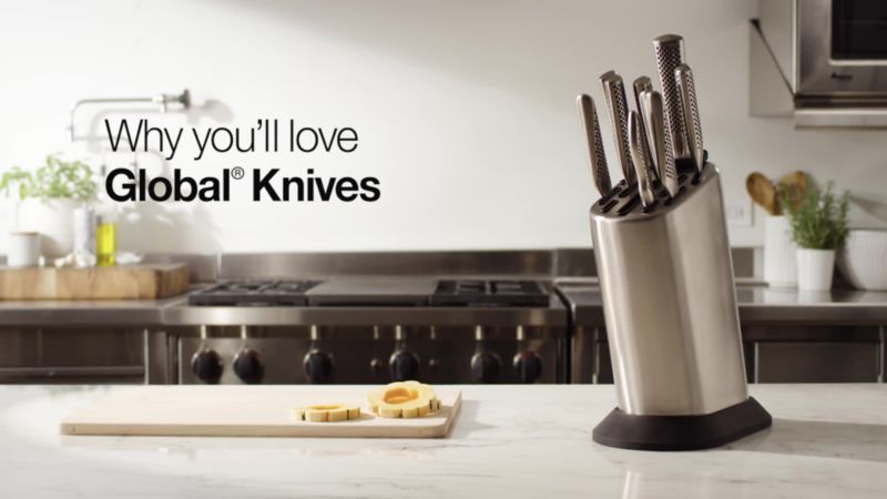 Global ® Classic Ikasu 5-Piece Wood Knife Block Set