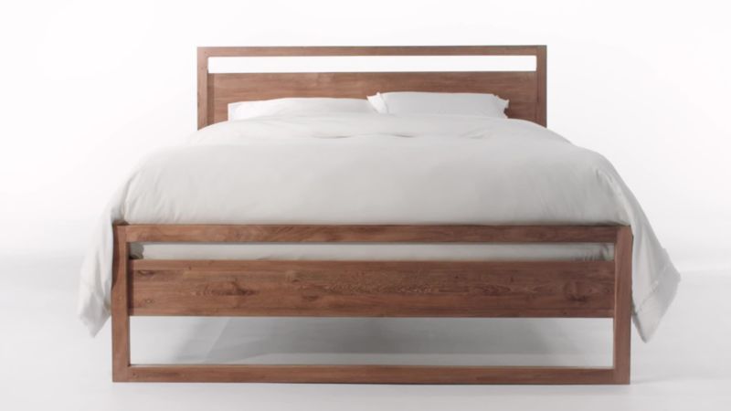 Play Linea Natural Teak Wood Queen Bed - video 1 of 1