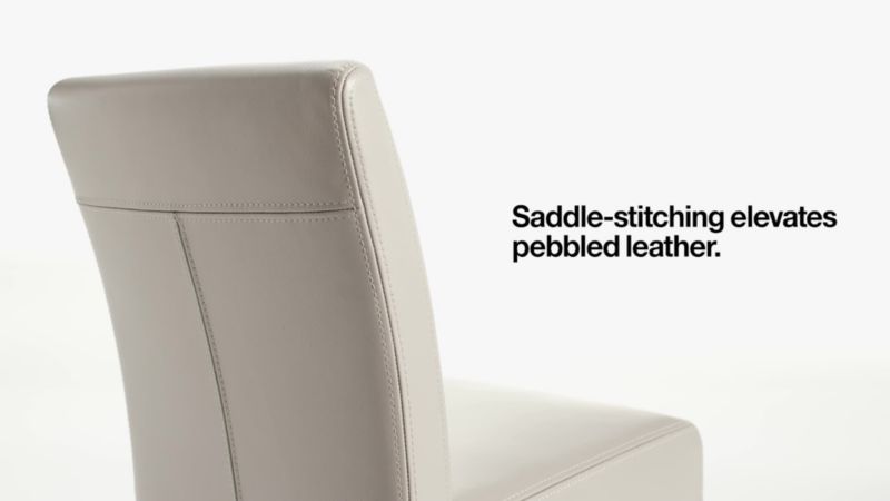 Play Lowe Chocolate Leather Dining Chair with Ebony Wood Legs, Set of 4 - video 1 of 2