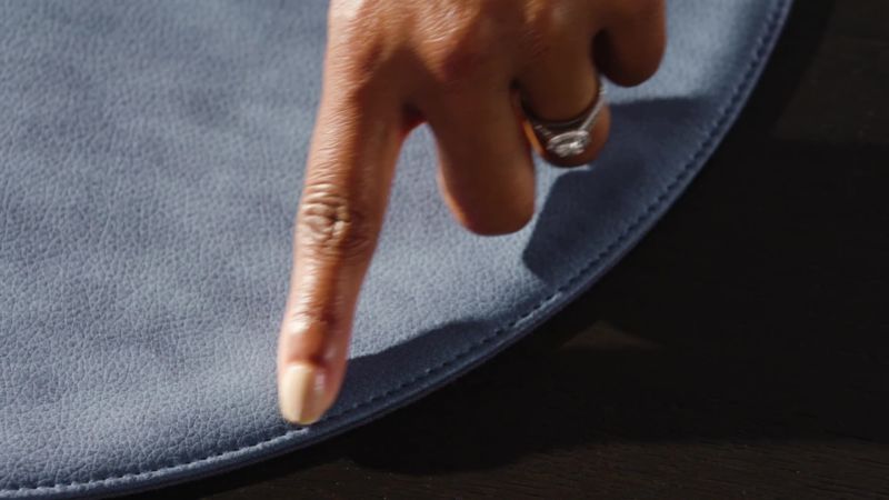 Play Maxwell Round Blue Easy-Clean Placemat - video 1 of 1