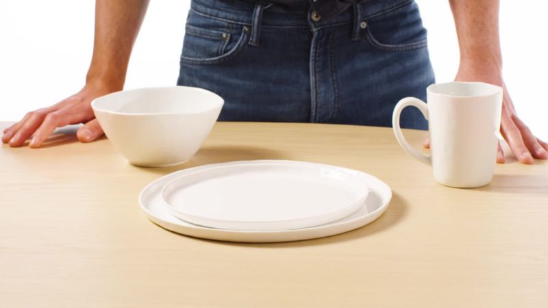Mercer White Round Porcelain Dinner Plates, Set of 8