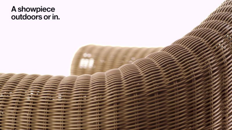 Play Simeon Outdoor Wicker Lounge Chair with Cushion - video 1 of 1
