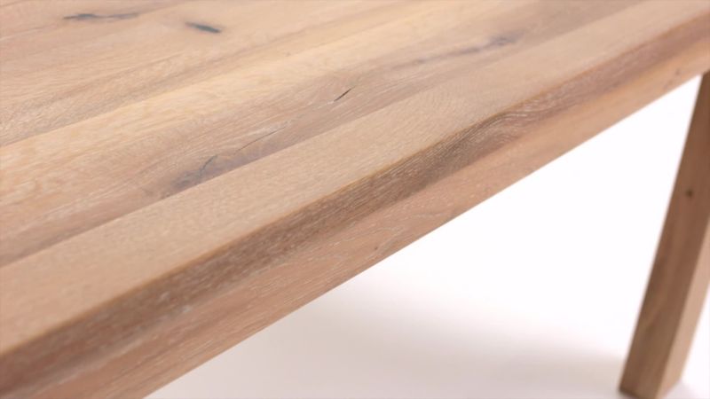 Terra 90" Natural White Oak Solid Wood Dining Table