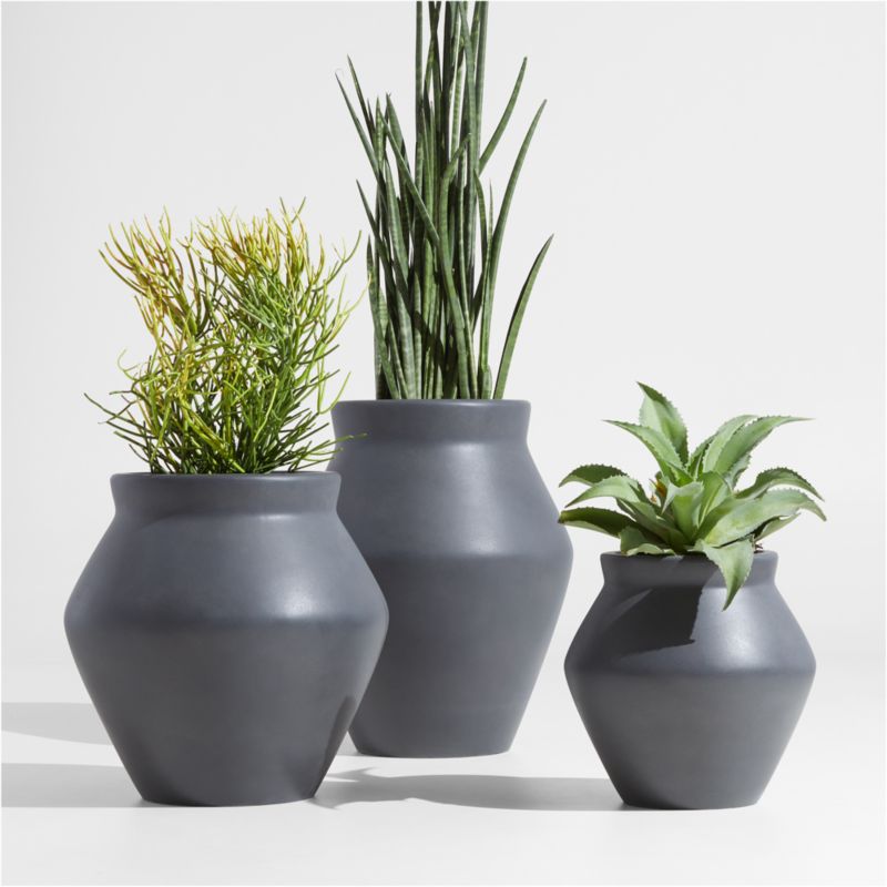 Wabi Small Slate Fiberstone Planter by Leanne Ford - image 2 of 6