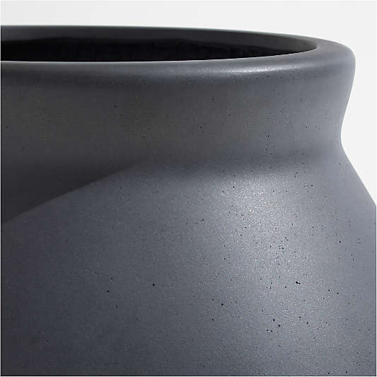 Wabi Medium Slate Fiberstone Planter by Leanne Ford