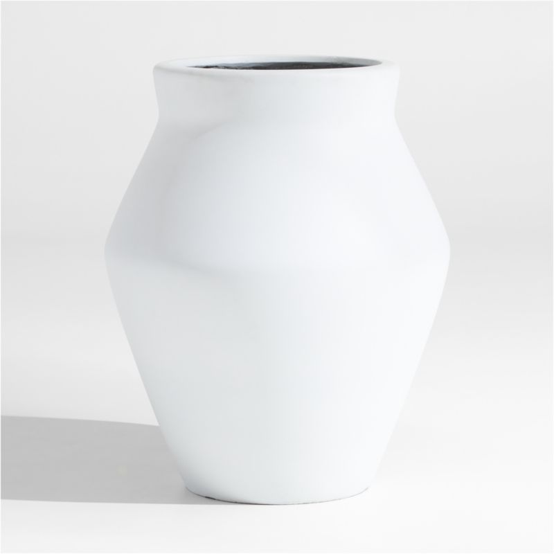 Wabi Large White Fiberstone Planter by Leanne Ford + Reviews | Crate ...