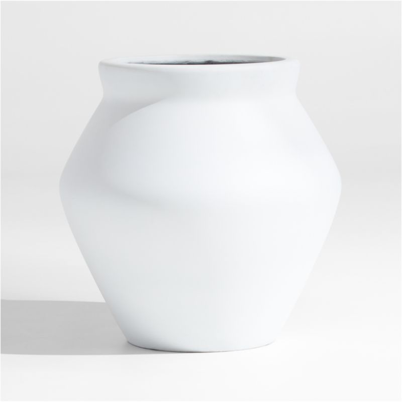 Wabi Medium White Fiberstone Planter by Leanne Ford - image 0 of 13