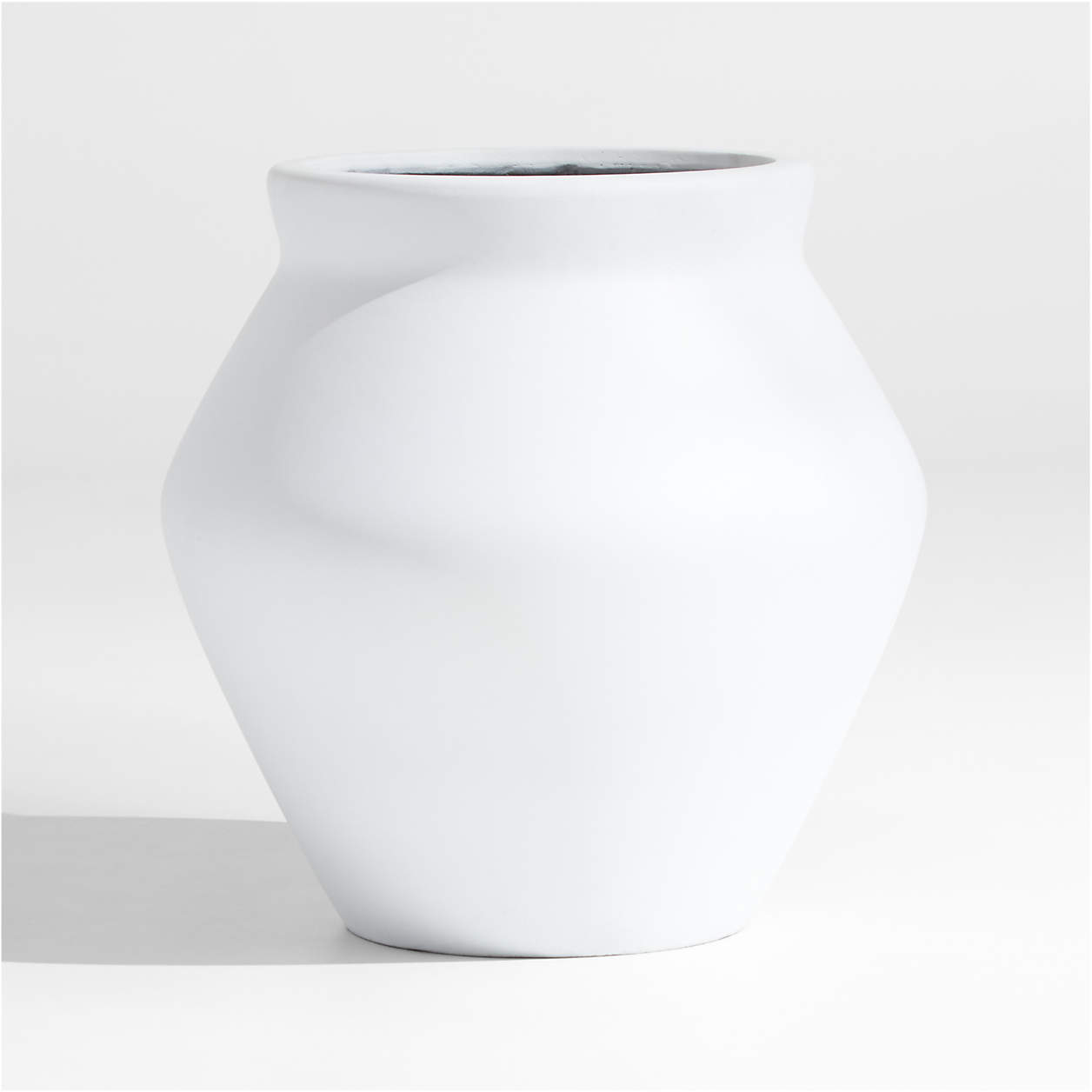 Wabi Medium White Fiberstone Planter by Leanne Ford + Reviews | Crate ...