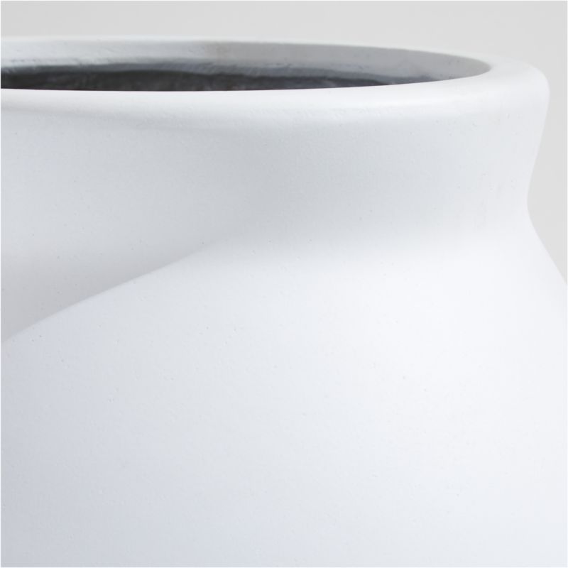 Wabi White Fiberstone Planter by Leanne Ford