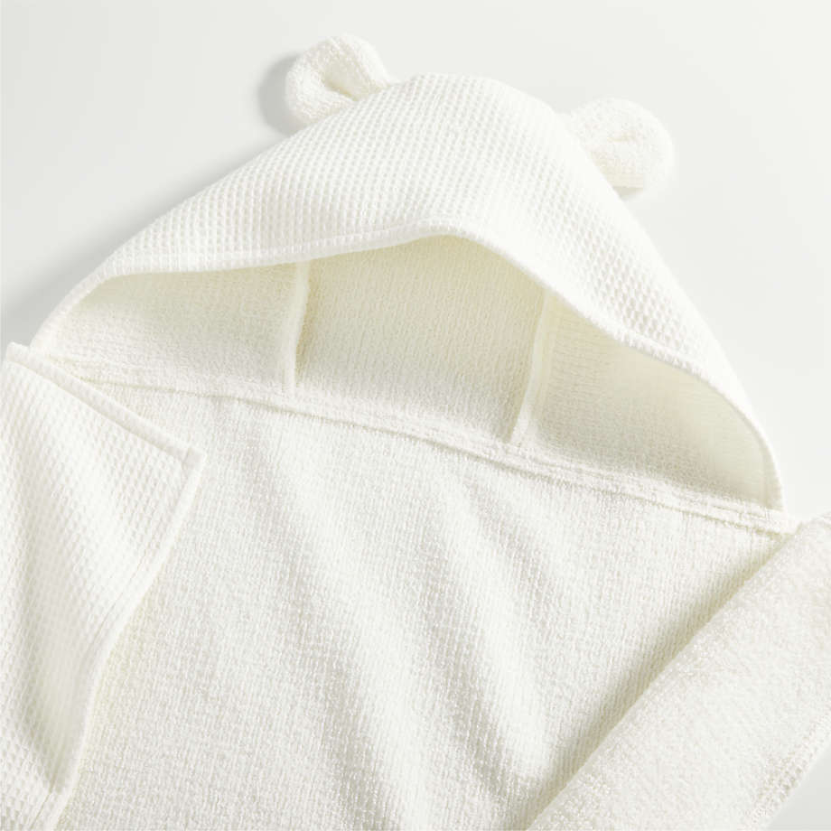 tag Bear Hooded Waffle Weave Towel