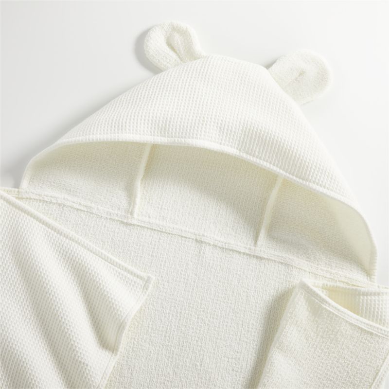 Bear Organic Waffle Hooded Kids Towel - image 4 of 8