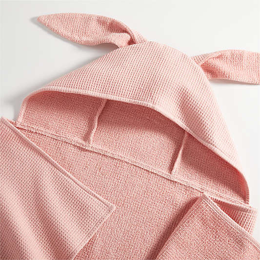 Bunny Organic Waffle Hooded Kids Towel