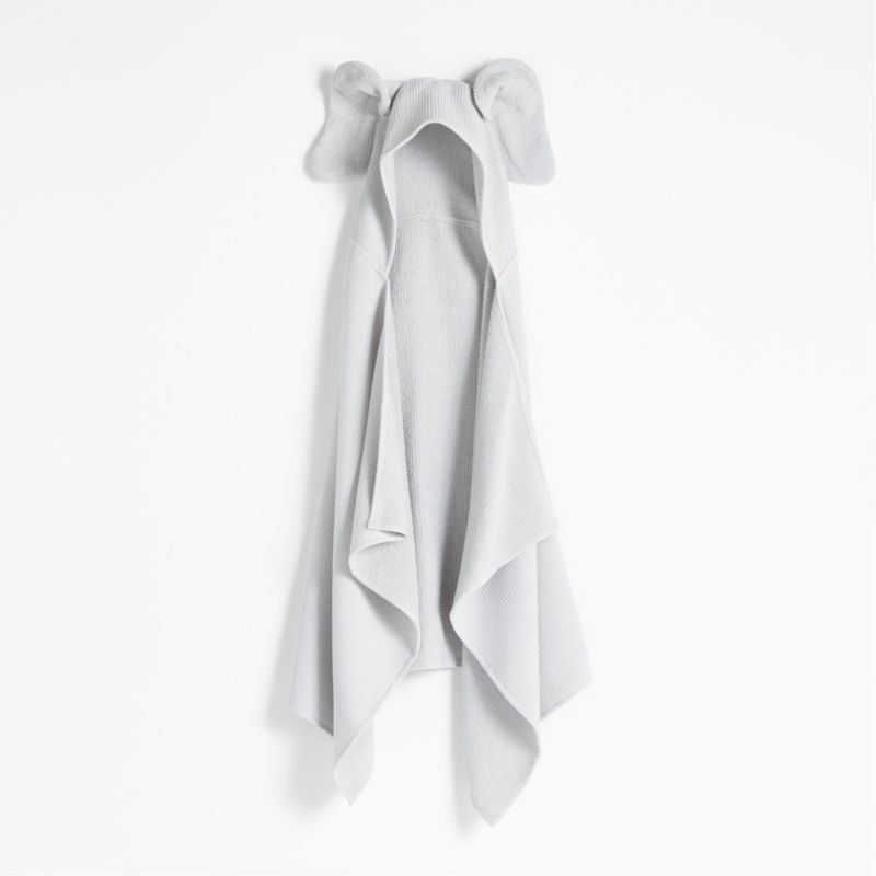 Elephant Organic Waffle Hooded Kids Towel