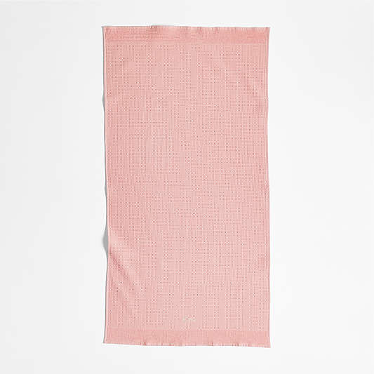 Pink Organic Waffle Bath Towel