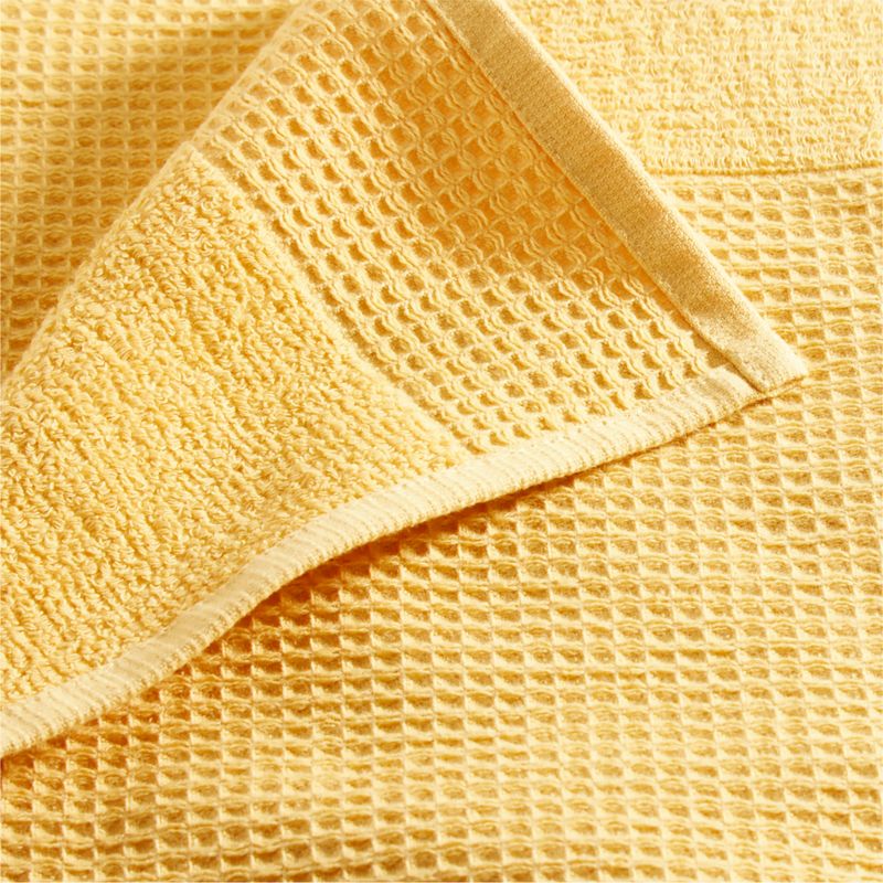 Yellow Organic Waffle Hand Towel