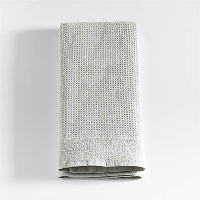 Grey Organic Waffle Hand Towel