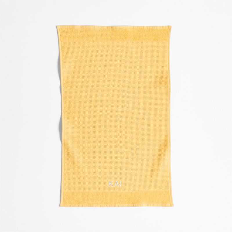 Yellow Organic Waffle Hand Towel