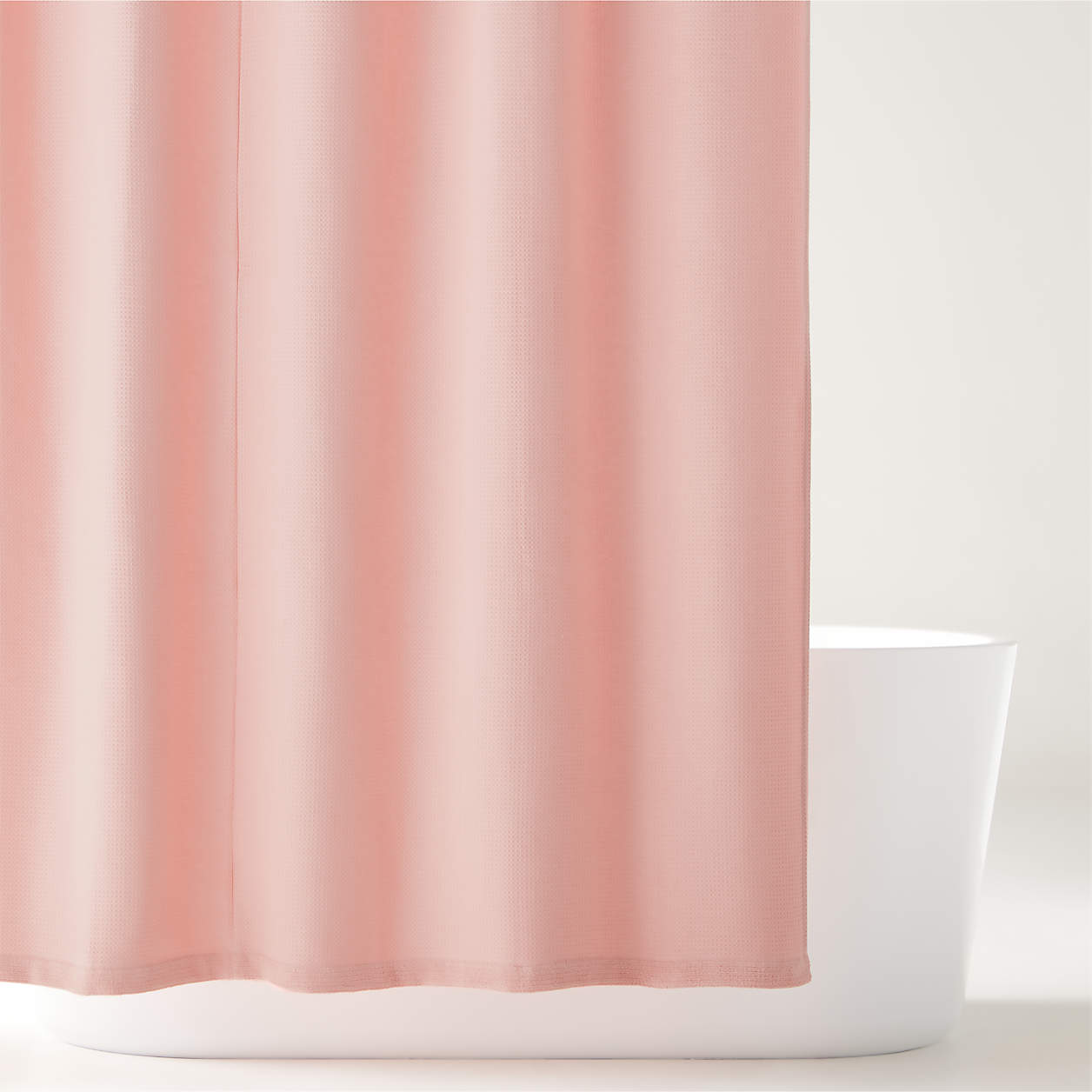 Pink Organic Waffle Shower Curtain Crate & Kids Canada