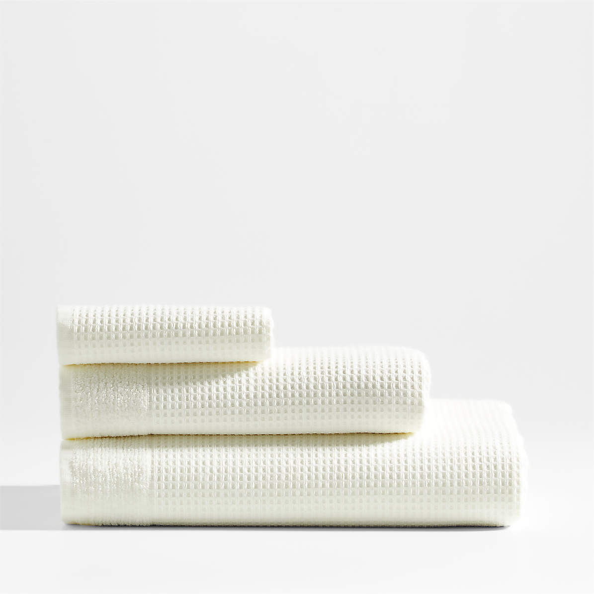 Ivory Organic Waffle Towels