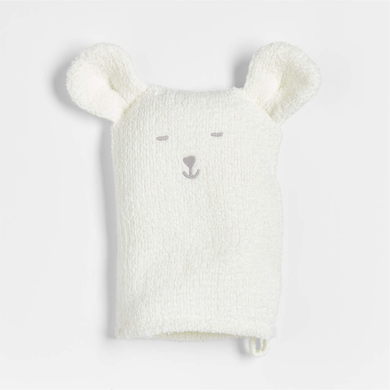 Bear Organic Waffle Baby Bath Mitt + Reviews Crate & Kids