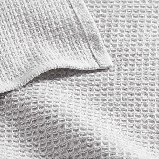 Grey Organic Waffle Washcloth