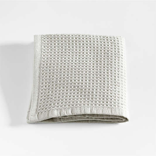 Grey Organic Waffle Washcloth