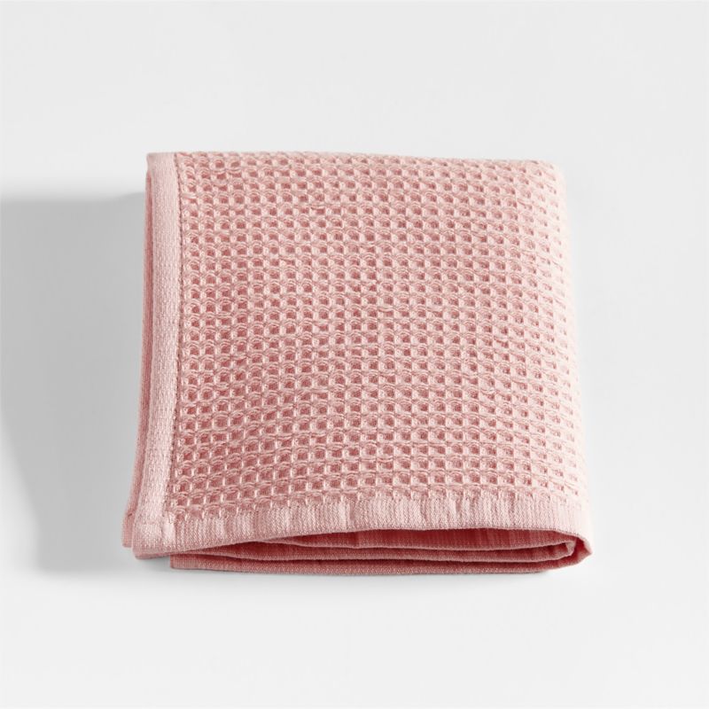 Pink Organic Waffle Washcloth + Reviews | Crate & Kids