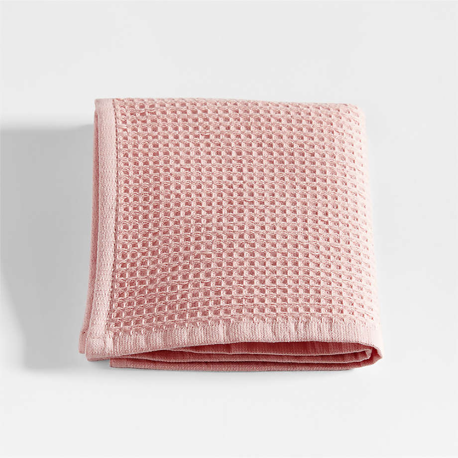 Dusty Rose Waffle Washcloth Set of 3