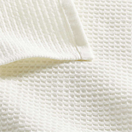 Ivory 100% Organic Cotton Waffle Washcloth