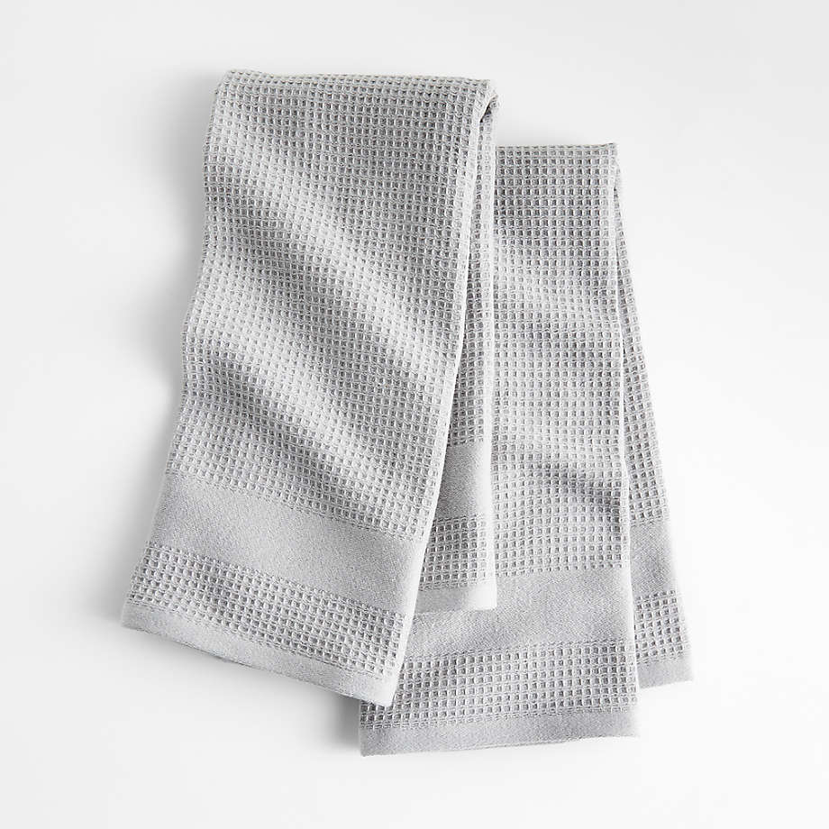Textured Terry Black Organic Cotton Dish Towels, Set of 2 +