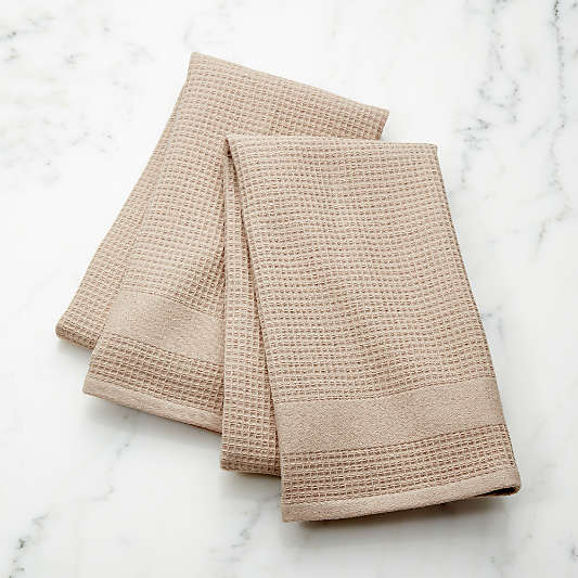 Sand Terry/Waffle Weave Dish Towels, Set of 2