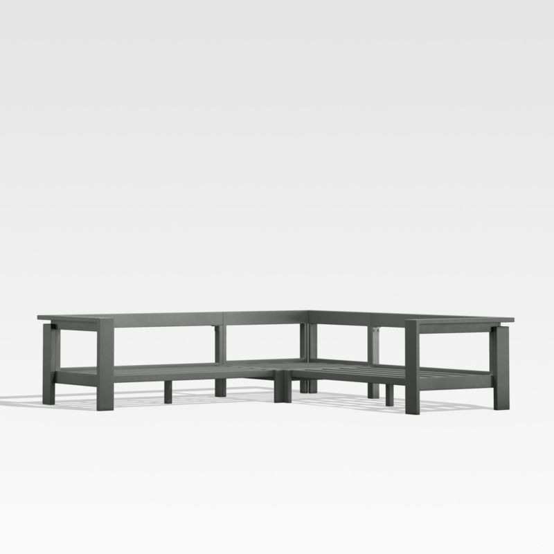 Walker Black Metal 3-Piece Outdoor Sectional Sofa Frame - image 0 of 1