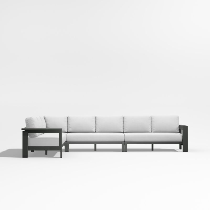 Walker 4-Piece Metal L-Shaped Sectional with White Sand Sunbrella ® Cushions - image 6 of 10