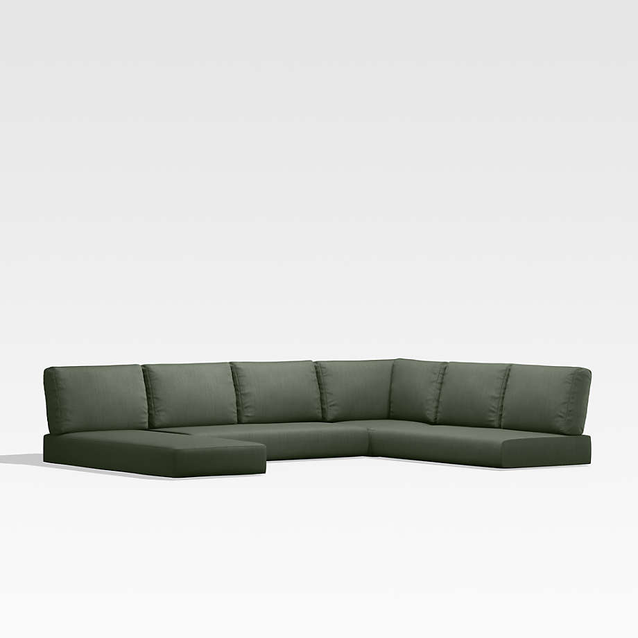 Walker Sage Green Sunbrella 4Piece Outdoor Chaise Lounge Cushions