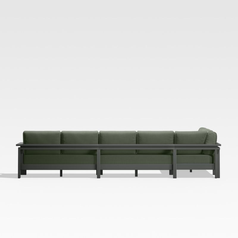 Walker Metal 4-Piece L-Shaped Outdoor Sectional Sofa with Cast Sage Green Sunbrella ® Cushions - image 8 of 10