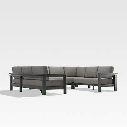 Black metal patio sectional new arrivals