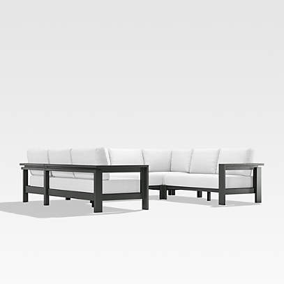 Black metal outdoor online couch