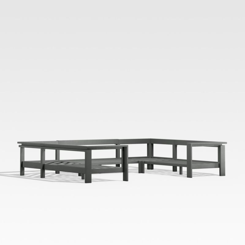 Walker Black Metal -Piece Outdoor Sectional Sofa Frame