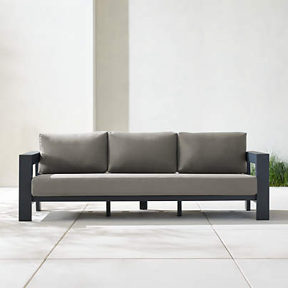 Walker Metal Outdoor Sofa with Sunbrella ® Cushions (63"-117")