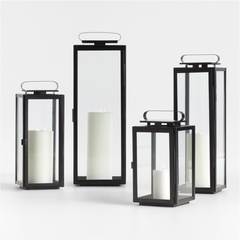 Walker Black Metal Outdoor Lanterns