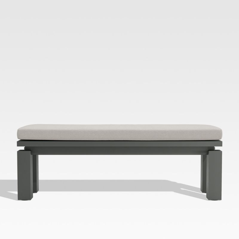 Walker Metal Outdoor Dining Bench with Ash Brown Sunbrella ® Cushion - image 0 of 5