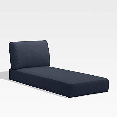 Walker Canvas Navy Blue Blue Sunbrella ® Outdoor Chaise Cushion