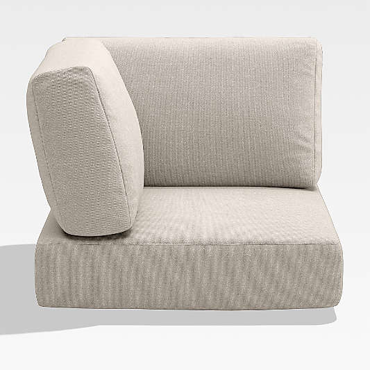 Walker Canvas Flax Beige Sunbrella ® Outdoor Sectional Corner Cushion