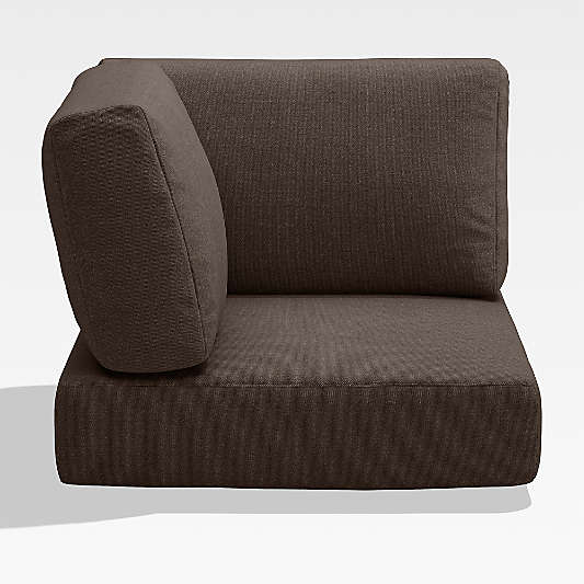 Walker Canvas Java Brown Sunbrella ® Outdoor Sectional Corner Cushion