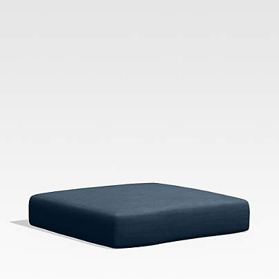 Walker Cast Harbor Blue Sunbrella ® Outdoor Ottoman Cushion