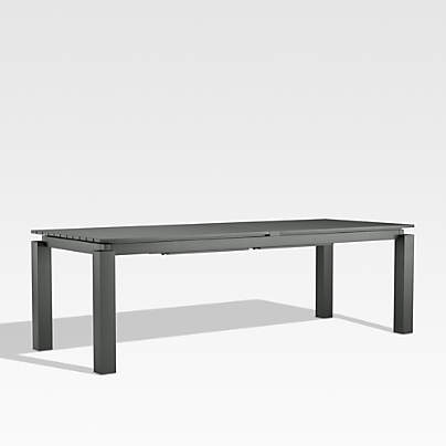 Walker 96"-144" Dark Grey Extendable Outdoor Dining Table