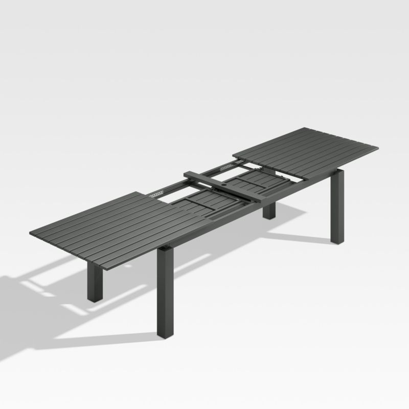 Walker 96" Dark Grey Extendable Outdoor Dining Table - image 9 of 10