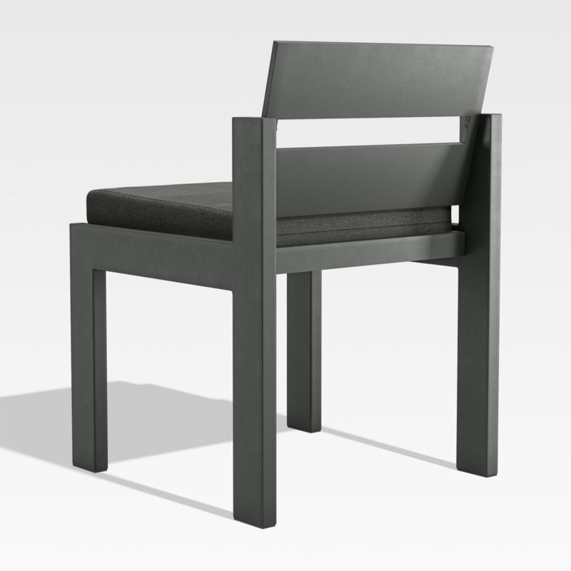 Walker Metal Outdoor Dining Side Chair Charcoal Grey Sunbrella ® Cushion - image 6 of 7